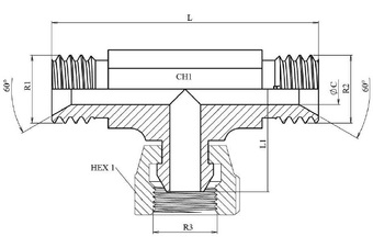 Тройник BSP 1/4" (Ш-Г-Ш)