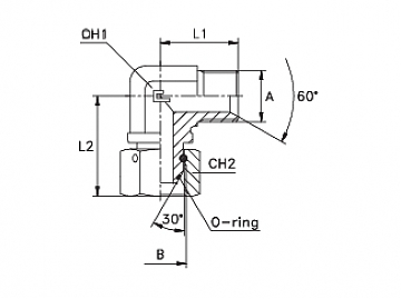 Угольник 90° DKM M26х1,5 (Ш-Г)