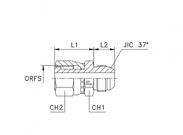 АДАПТЕР ORFS (Г) - MALE JIC 37°